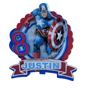 Captain America cake topper